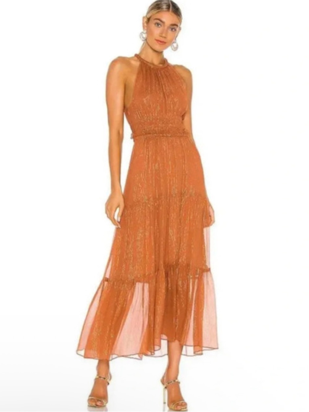 Alc Silk Elara Metallic Dress